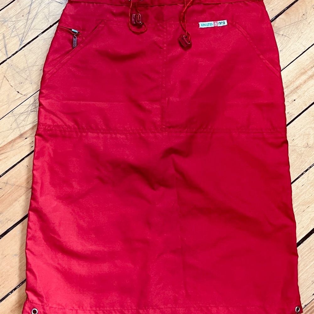 Vibrant Red Pencil Skirt